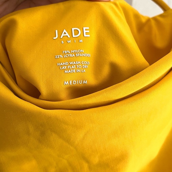 Jade Swim yellow one shoulder bathing suit- Size Medium - Picture 4 of 4